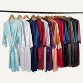 Satin short robe